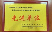 我院荣获2022年度江西省高校学生公寓管理“先进单位”荣誉称号